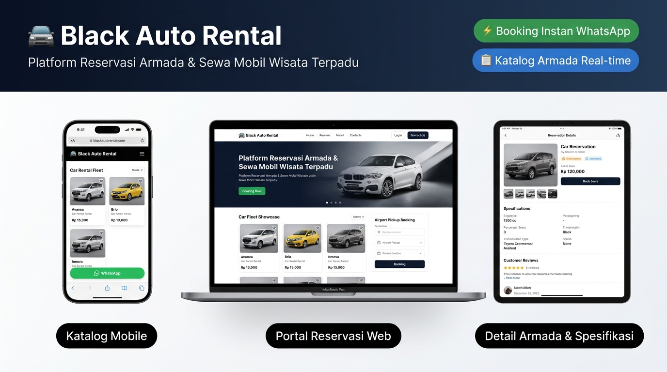 Black Auto Rental — Platform Reservasi Armada & Sewa Mobil Wisata Terpadu